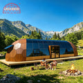 6×16M Capsule Glass Dome House for Luxury Glamping Resorts Yoga Fitting Room and Commercial Projects