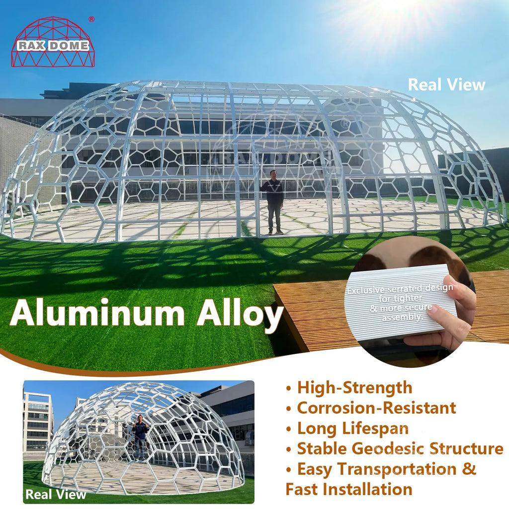 12MX21M Big Capsule Glass House for Family Resort and Yoga House with Full Tempered Glass